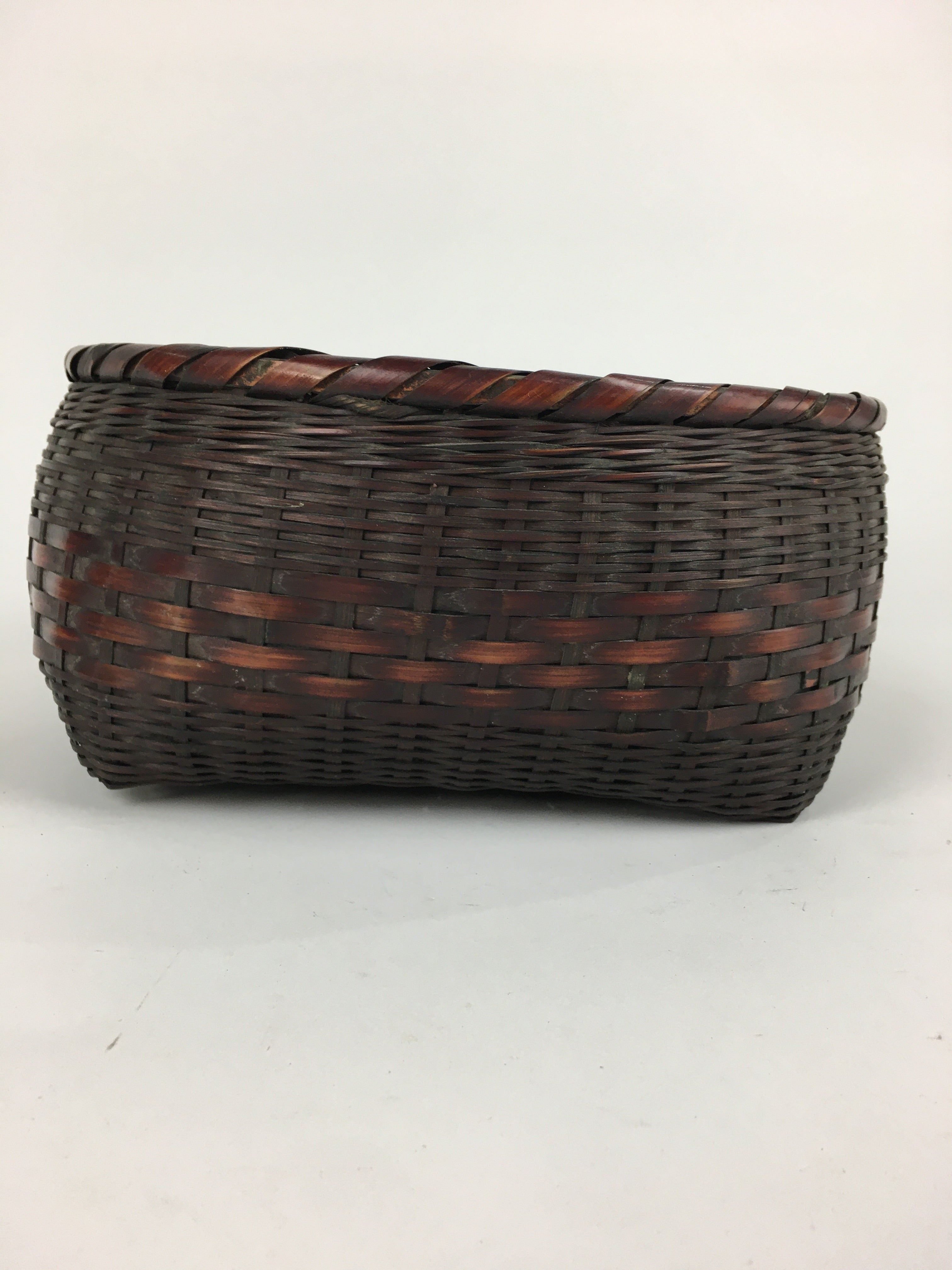 Japanese Bamboo Basket Vtg Charcoal basket Tea Ceremony Sumitori Kago B180
