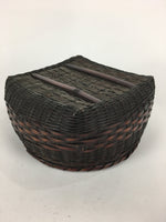 Japanese Bamboo Basket Vtg Charcoal basket Tea Ceremony Sumitori Kago B180