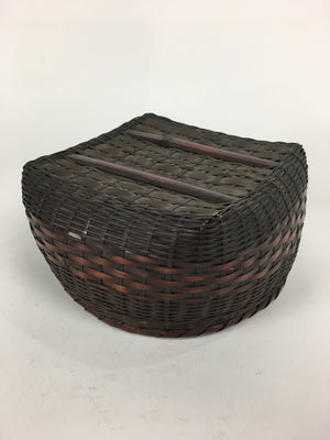 Japanese Bamboo Basket Vtg Charcoal basket Tea Ceremony Sumitori Kago B180