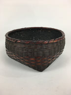 Japanese Bamboo Basket Vtg Charcoal basket Tea Ceremony Sumitori Kago B180