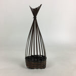 Japanese Bamboo Basket Vtg Display For Small Items Kago Brown PX614