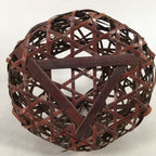 Japanese Bamboo Basket Vtg Flower Vase Ikebana Arrangement Kado B130