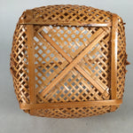 Japanese Bamboo Basket Vtg Flower Vase Ikebana Arrangement Kado B136