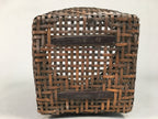 Japanese Bamboo Basket Vtg Flower Vase Ikebana Arrangement Kado B142