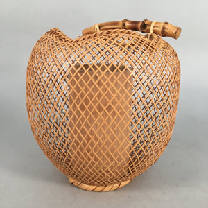 Japanese Bamboo Basket Vtg Flower Vase Ikebana Arrangement Kado PX504