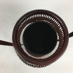 Japanese Bamboo Basket Vtg Flower Vase Ikebana Arrangement Kago Kado B172