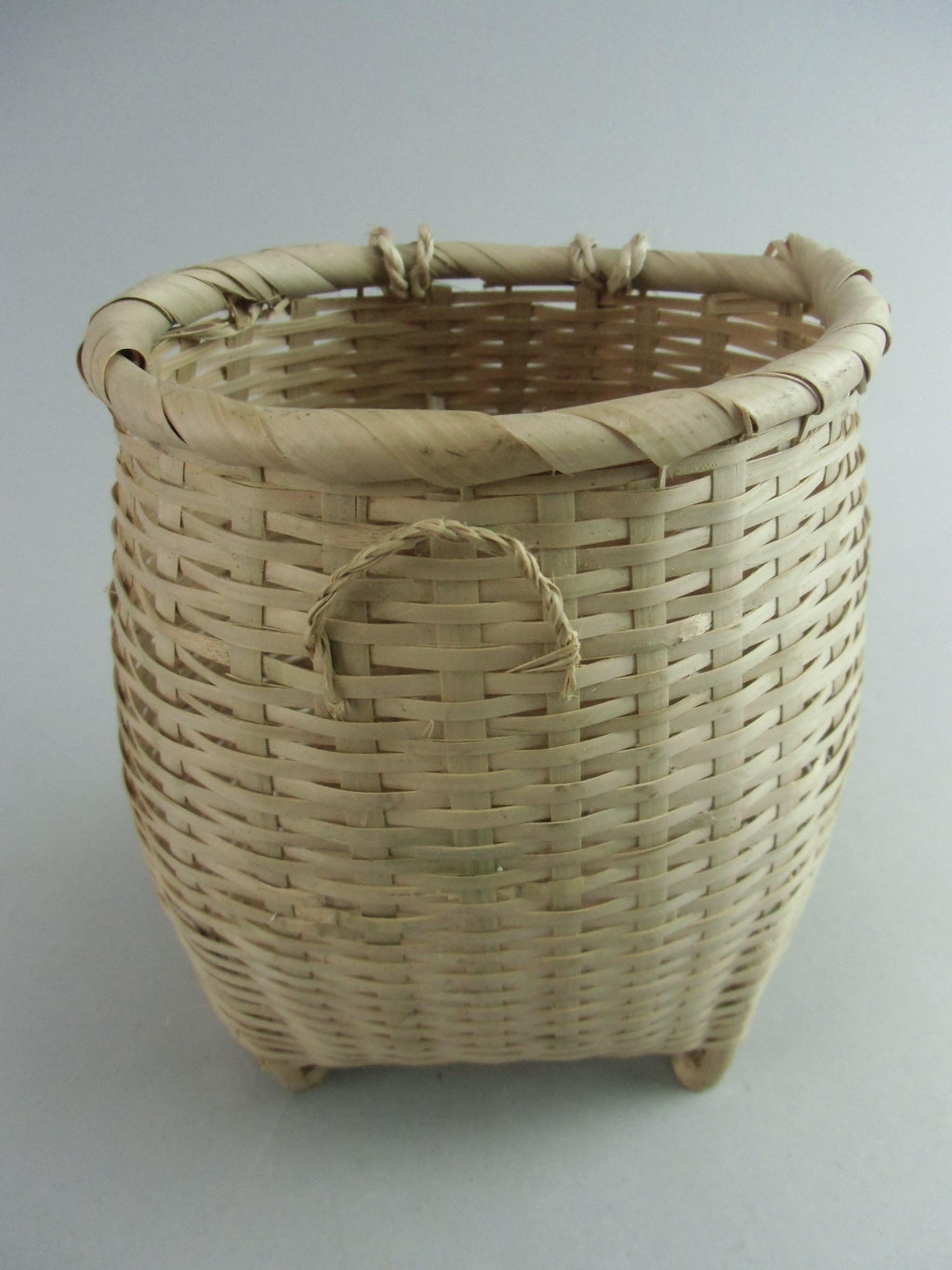 Japanese Bamboo Basket Vtg Hanging Wall Pocket Ikebana Flower Arrangement B82