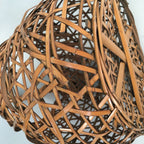 Japanese Bamboo Basket Vtg Ikebana Flower Arrangement Kado Kago B155