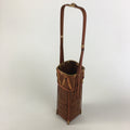 Japanese Bamboo Basket Vtg Ikebana Flower Arrangement Kado Kago B156