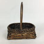 Japanese Bamboo Basket Vtg Ikebana Flower Arrangement Kado Kago B162