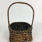 Japanese Bamboo Basket Vtg Ikebana Flower Arrangement Kado Kago B162