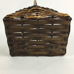 Japanese Bamboo Basket Vtg Ikebana Flower Arrangement Kado Kago B162