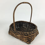 Japanese Bamboo Basket Vtg Ikebana Flower Arrangement Kado Kago B162