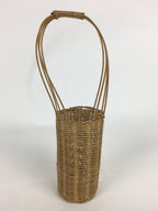 Japanese Bamboo Basket Vtg Ikebana Flower Arrangement Kado Kago B166