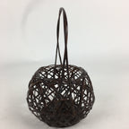 Japanese Bamboo Basket Vtg Ikebana Flower Arrangement Kado Kago B167