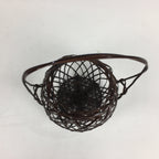 Japanese Bamboo Basket Vtg Ikebana Flower Arrangement Kado Kago B167