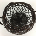 Japanese Bamboo Basket Vtg Ikebana Flower Arrangement Kado Kago B167