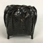 Japanese Bamboo Basket Vtg Ikebana Flower Arrangement Kado Kago B168