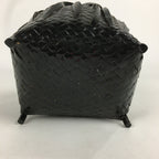 Japanese Bamboo Basket Vtg Ikebana Flower Arrangement Kado Kago B168