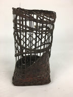 Japanese Bamboo Basket Vtg Ikebana Flower Arrangement Kado Kago B181