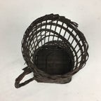 Japanese Bamboo Basket Vtg Ikebana Flower Arrangement Kado Kago B181