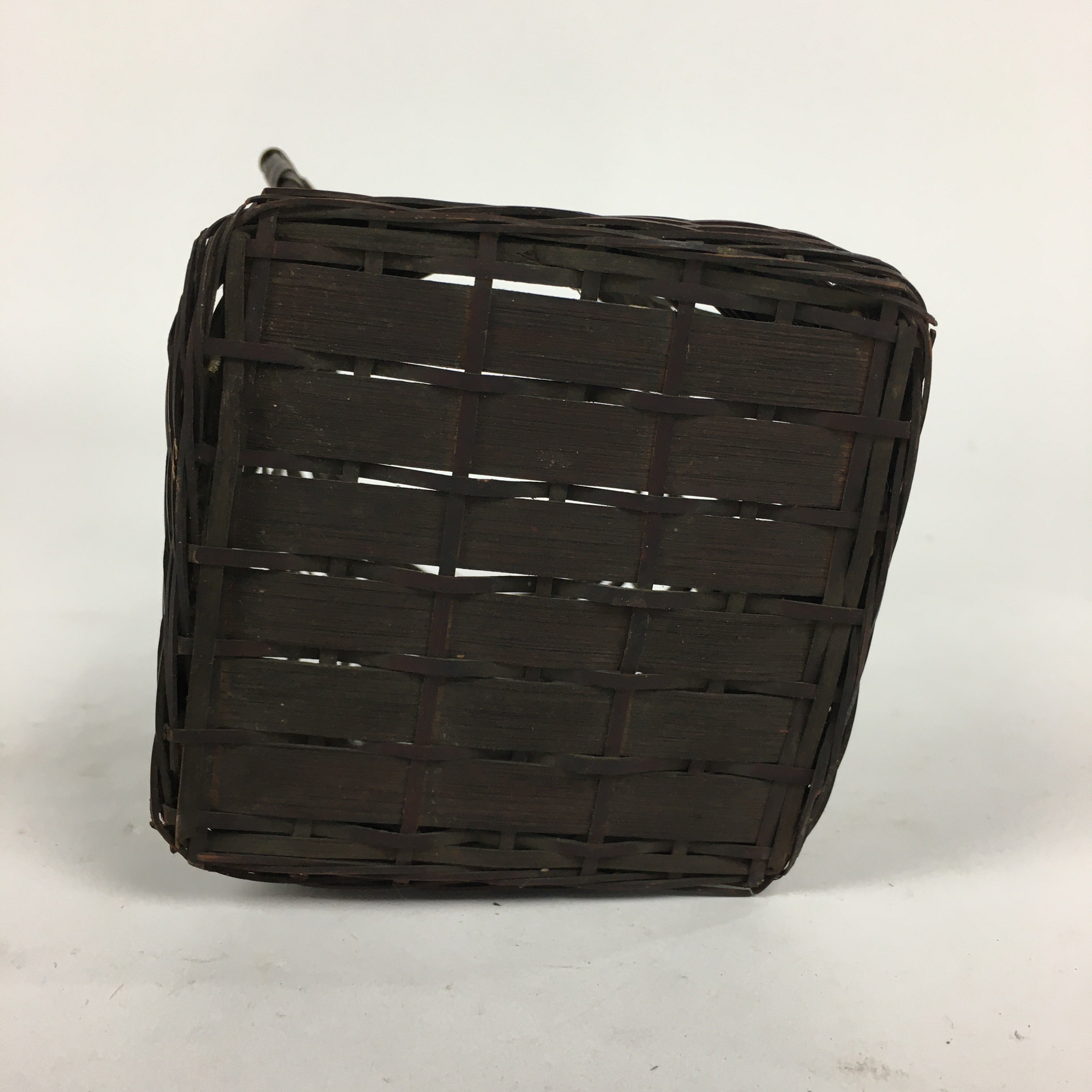 Japanese Bamboo Basket Vtg Ikebana Flower Arrangement Kado Kago B181