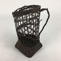 Japanese Bamboo Basket Vtg Ikebana Flower Arrangement Kado Kago B181
