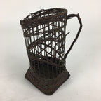 Japanese Bamboo Basket Vtg Ikebana Flower Arrangement Kado Kago B181