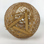 Japanese Bamboo Basket Vtg Ikebana Flower Arrangement Vase Kado Kago B171