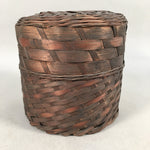 Japanese Bamboo Basket Vtg Natural Kago Brown Handmade Craft B152