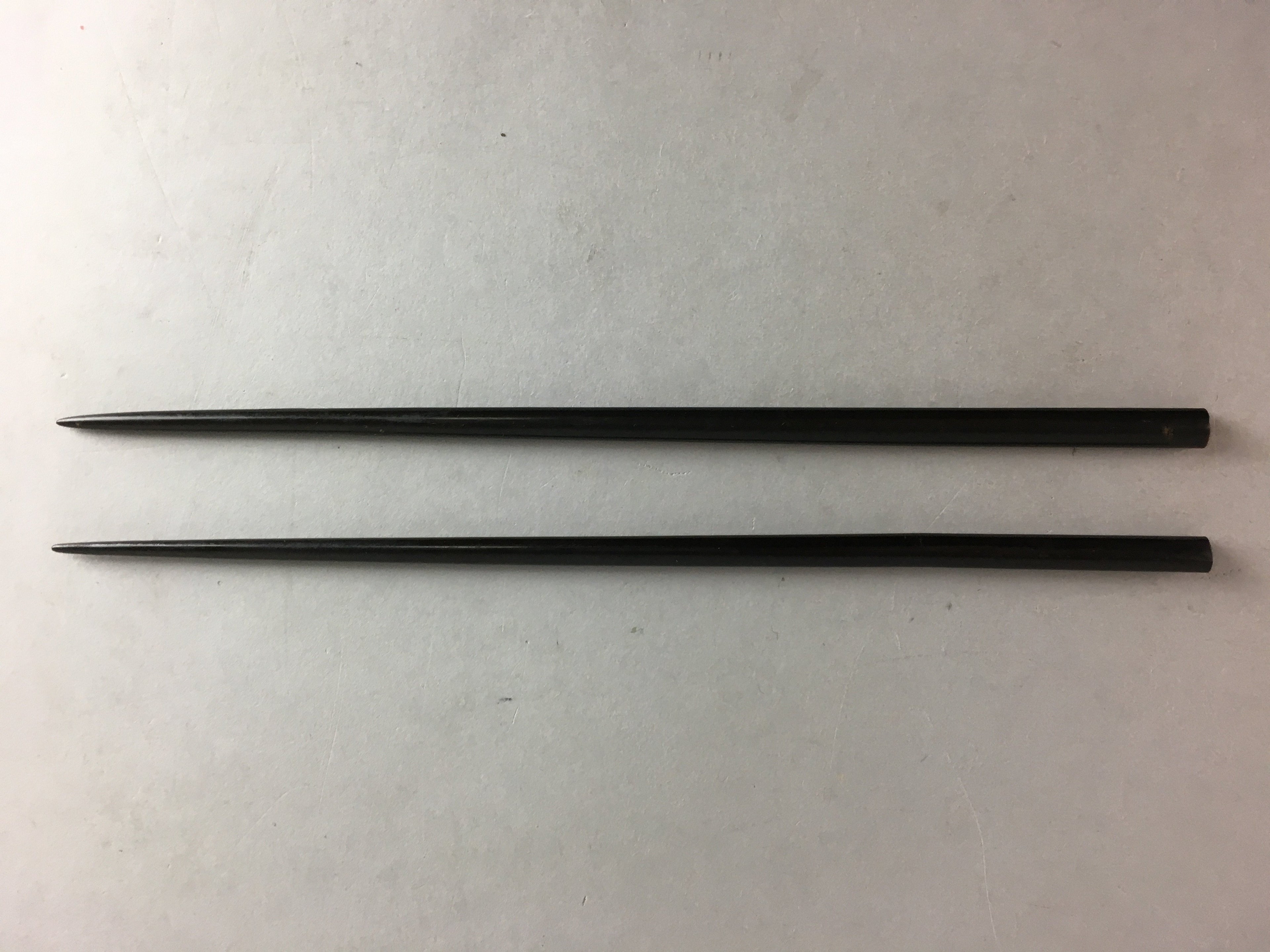 Japanese Bamboo Chopsticks 1 Pair Vtg Hashi Reusable Tableware Black J842