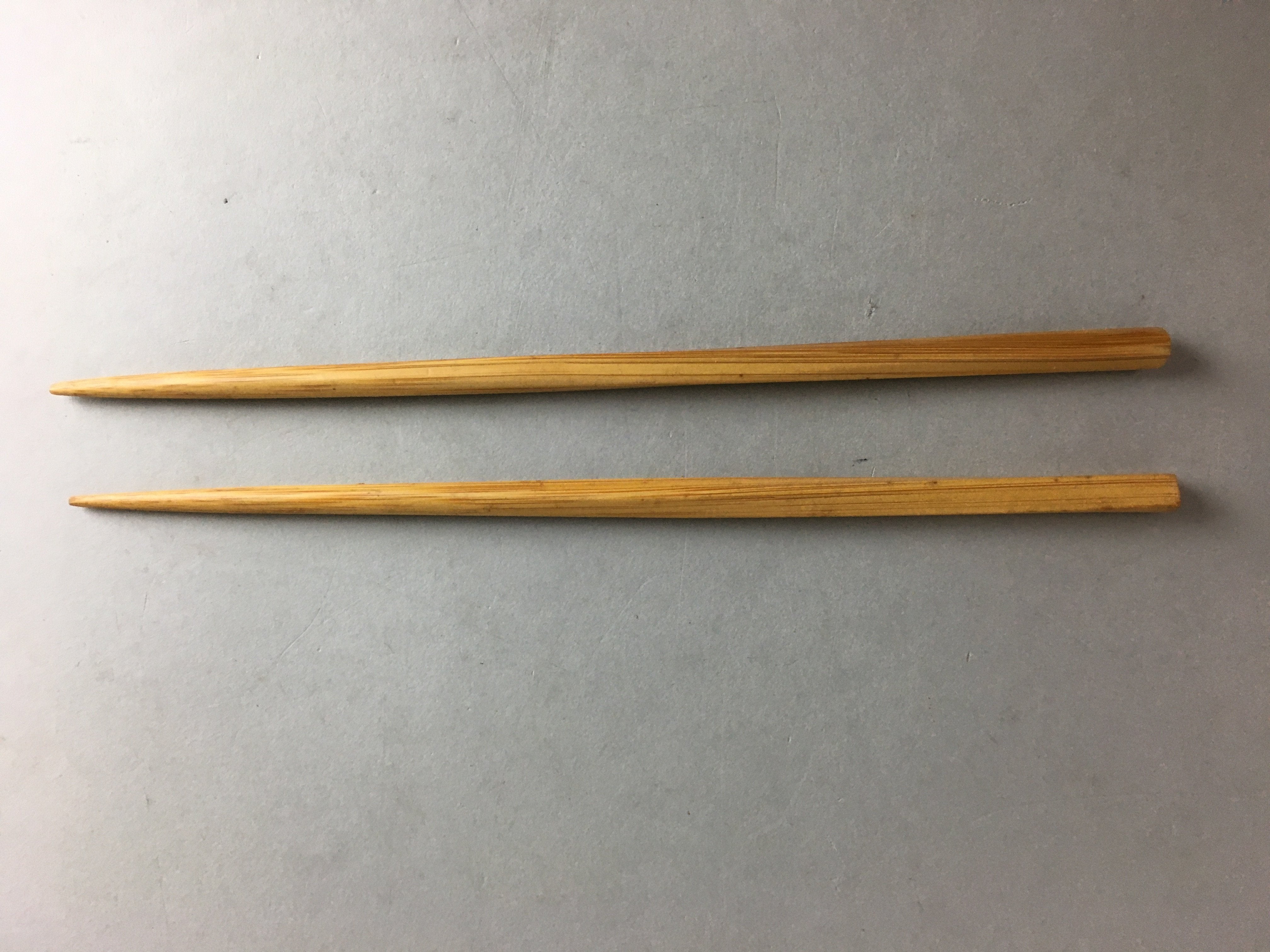 Japanese Bamboo Chopsticks 1 Pair Vtg Hashi Reusable Tableware Brown J843