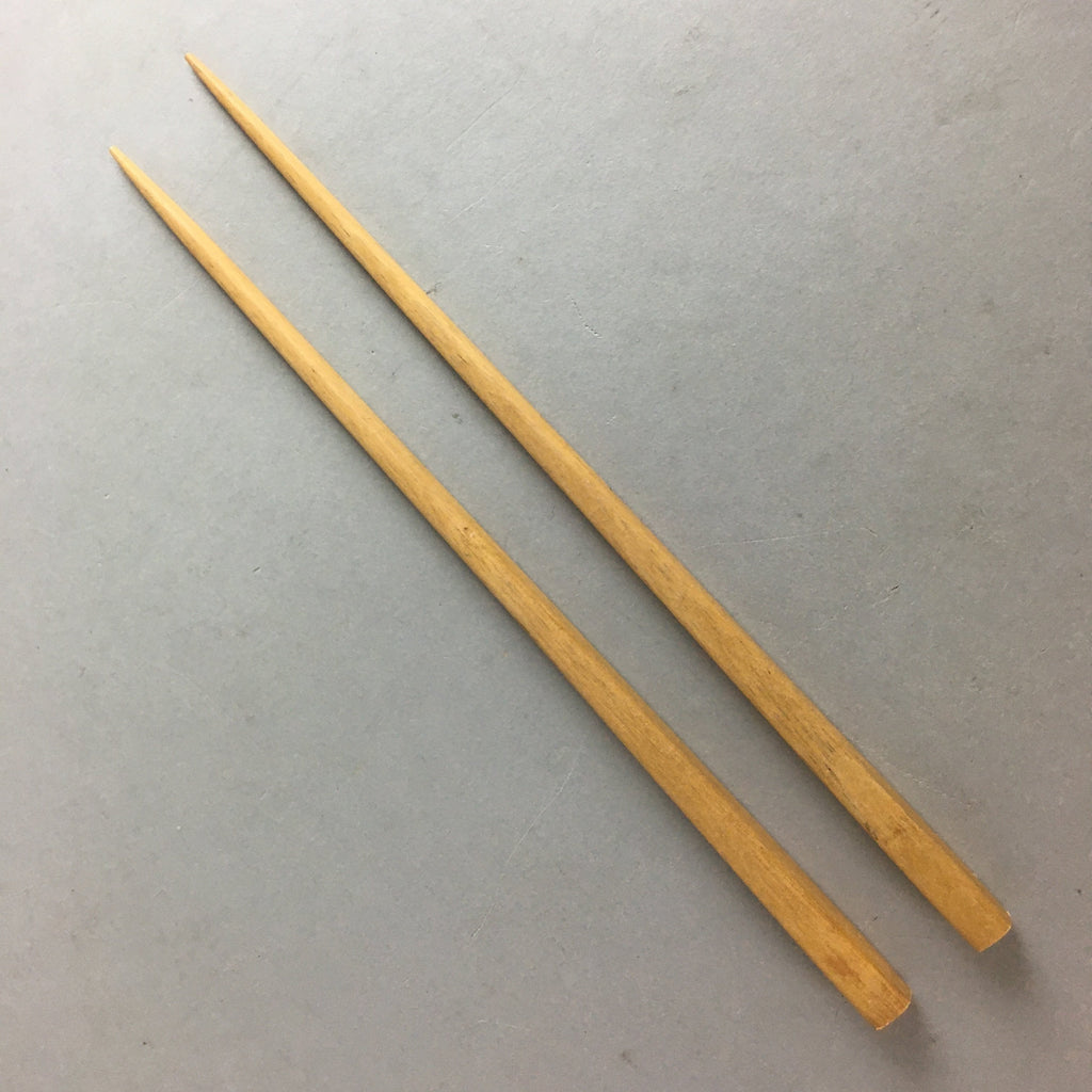 Japanese Bamboo Chopsticks 1 Pair Vtg Hashi Reusable Tableware Brown J847