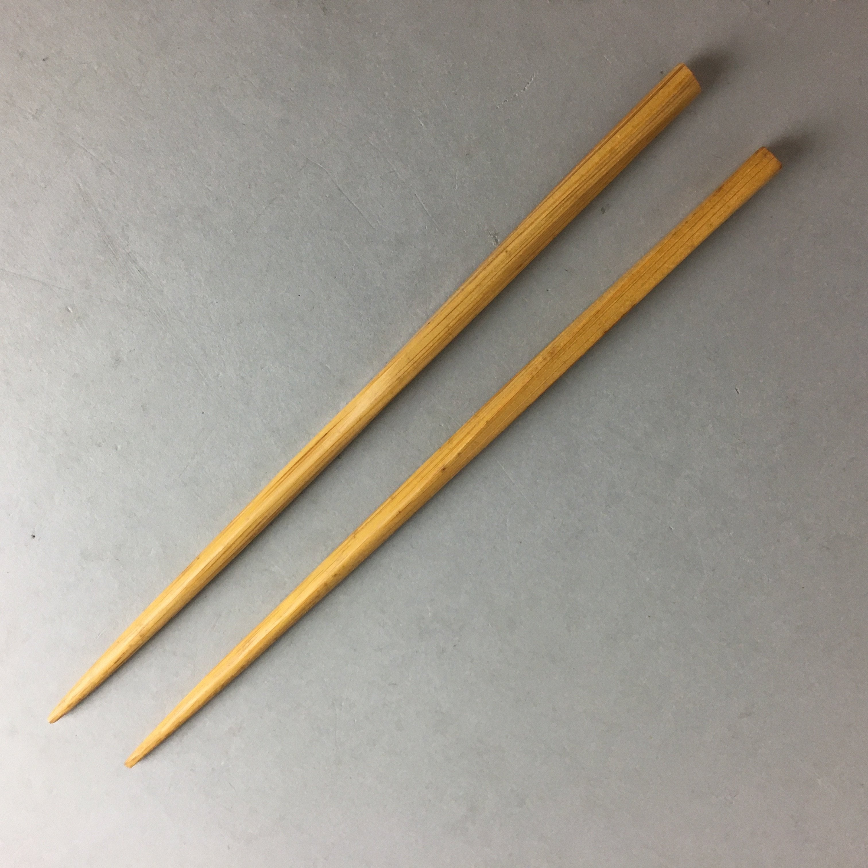 Japanese Bamboo Chopsticks 1 Pair Vtg Hashi Reusable Tableware Brown Wooden J843