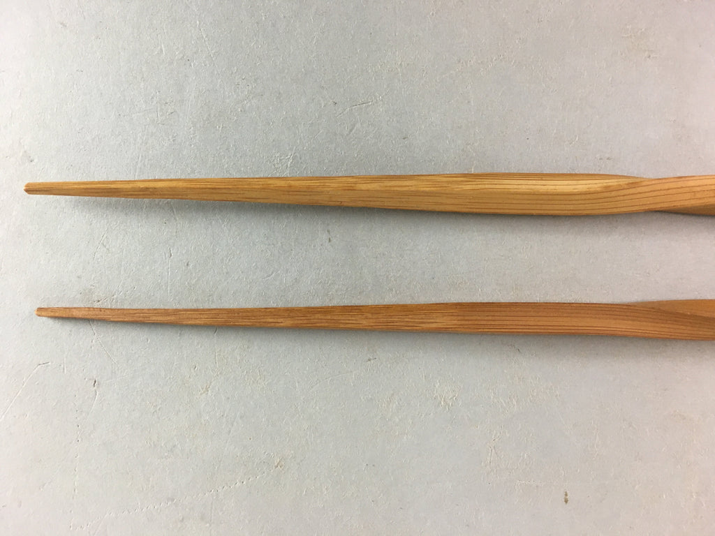 Japanese Bamboo Chopsticks 1 Pair Vtg Hashi Reusable Tableware Twist Brown J837