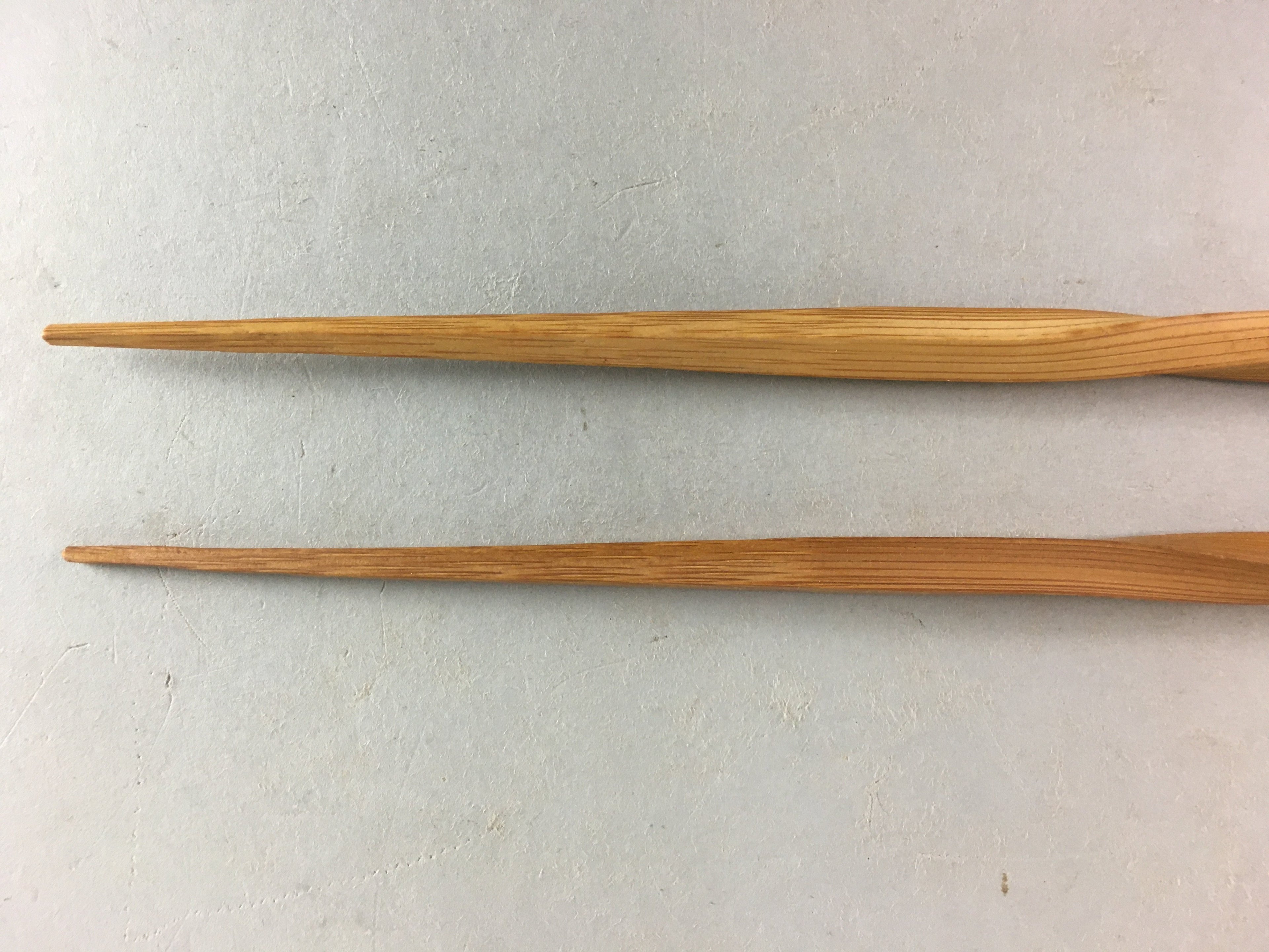 Japanese Bamboo Chopsticks 1 Pair Vtg Hashi Reusable Tableware Twist Brown J837