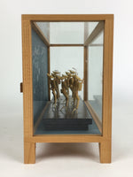 Japanese Bamboo Dolls Glass Case Ornament Vtg Sado Okesa Figurine BD812
