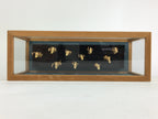 Japanese Bamboo Dolls Glass Case Ornament Vtg Sado Okesa Figurine BD812