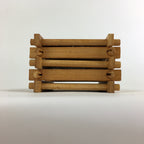 Japanese Bamboo Drink Saucer 5pc Set Vtg Chataku Coaster Brown UR722