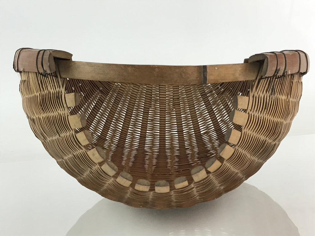 Japanese Bamboo Drying Basket Vtg Drainer Kago Zaru 53 cm Long B198
