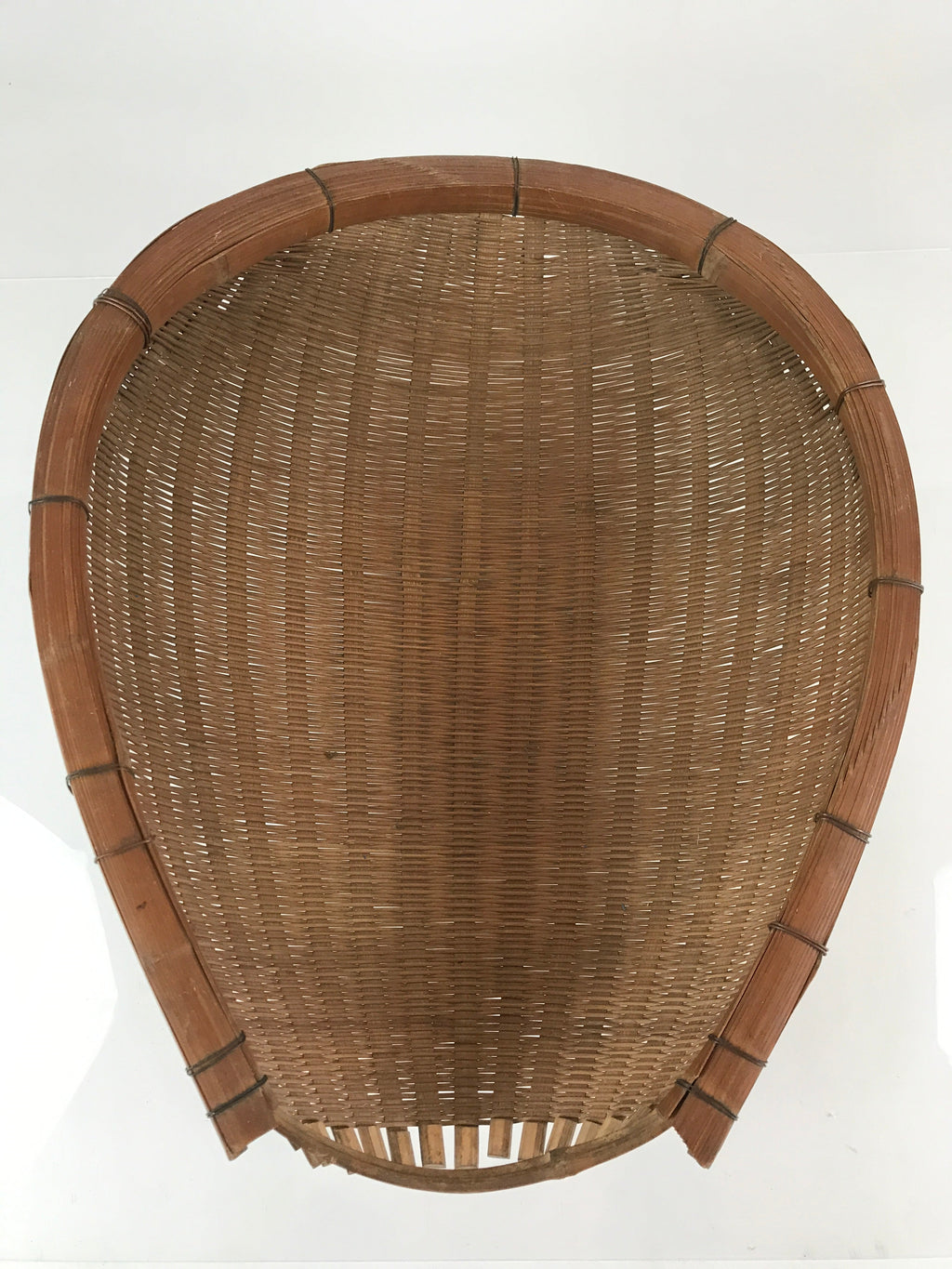 Japanese Bamboo Drying Basket Vtg Drainer Kago Zaru 53 cm Long B198