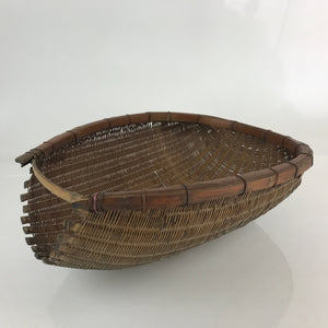 Japanese Bamboo Drying Basket Vtg Drainer Kago Zaru 53 cm Long B199