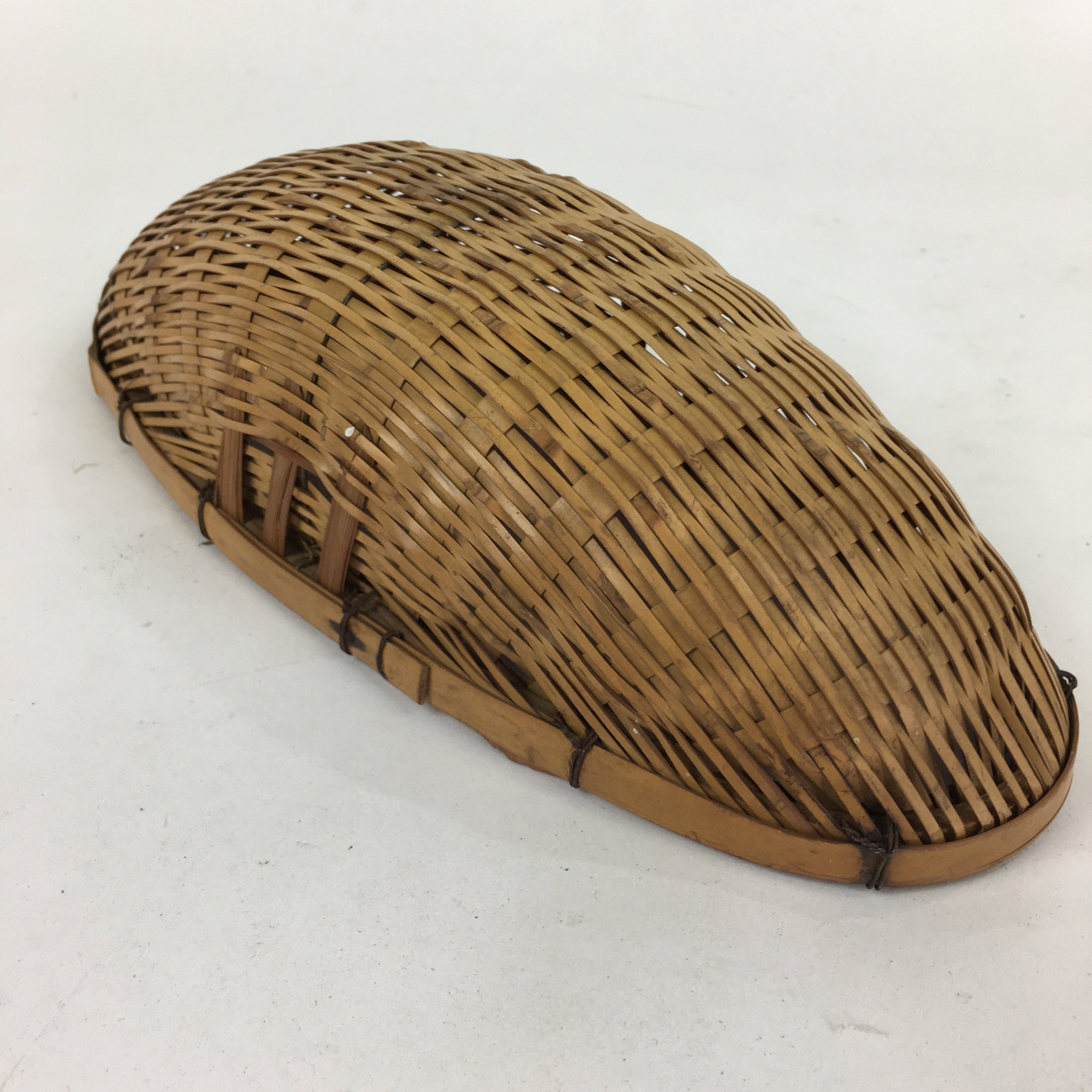 Japanese Bamboo Drying Basket Vtg Natural Kago Zaru 12 cm Wide B185