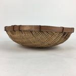 Japanese Bamboo Drying Basket Vtg Natural Kago Zaru 31.4 cm Wide B191