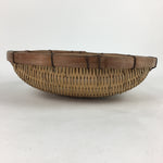 Japanese Bamboo Drying Basket Vtg Natural Kago Zaru 31.4 cm Wide B191