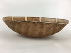 Japanese Bamboo Drying Basket Vtg Natural Kago Zaru 35.5 cm Wide B184