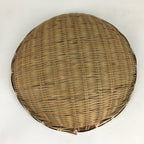 Japanese Bamboo Drying Basket Vtg Natural Kago Zaru 35.5 cm Wide B184