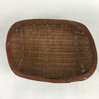 Japanese Bamboo Drying Basket Vtg Natural Kago Zaru 38.5 cm Wide B183