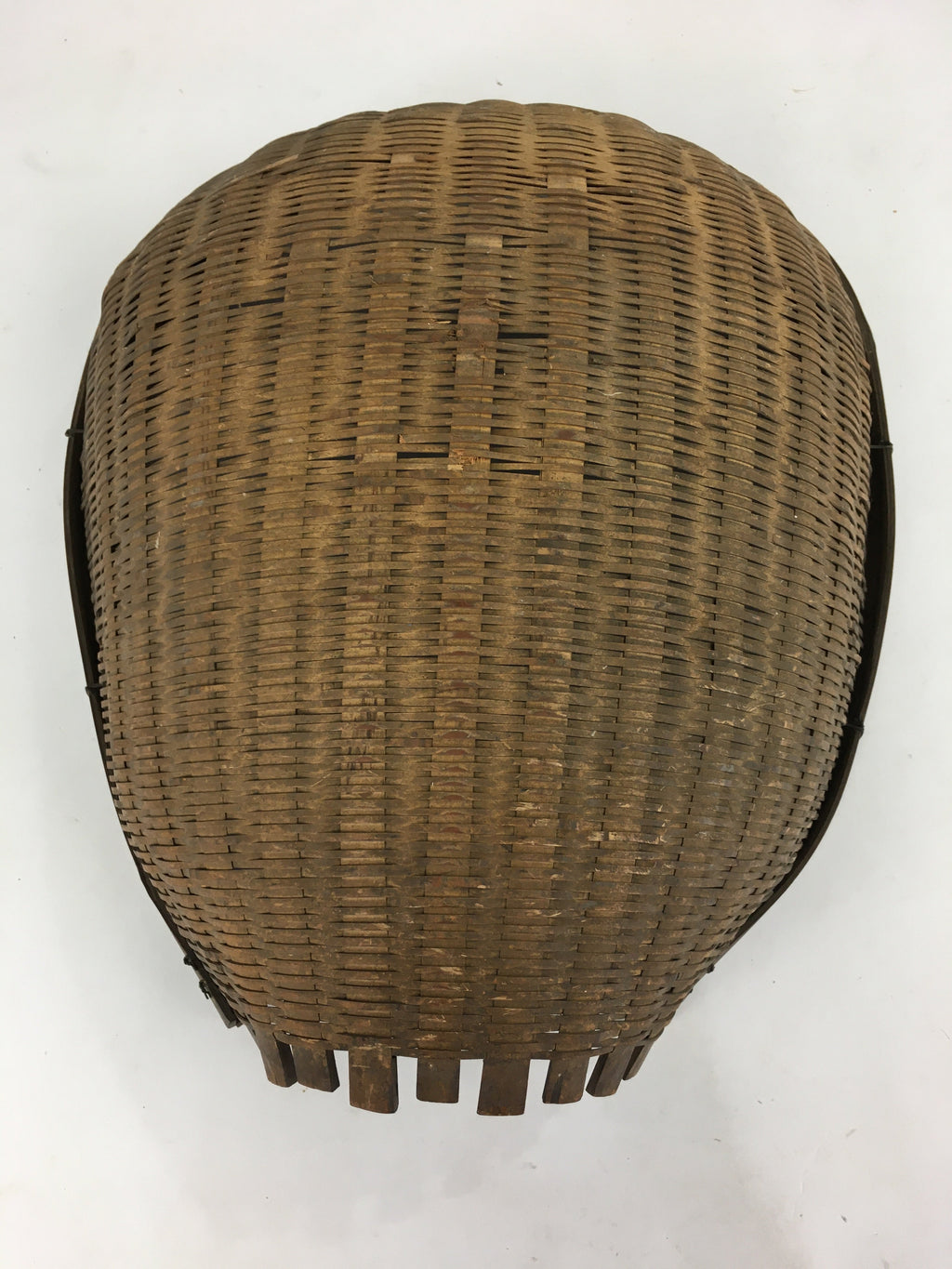 Japanese Bamboo Drying Basket Vtg Natural Kago Zaru 40 cm Long B188