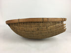 Japanese Bamboo Drying Basket Vtg Natural Kago Zaru 46.5 cm Long B187
